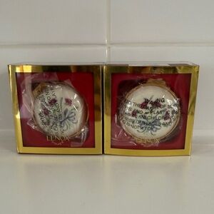 Lenox Gold and Cream Decorative boxes set of two